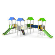 Bộ cầu trượt liên hoàn kèm leo dây 4 khối ANK - 021