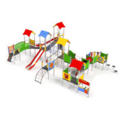 Bộ cầu trượt liên hoàn kèm leo dây 5 khối ANK - 010