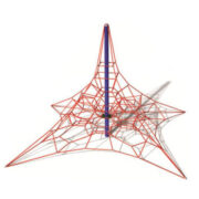 Bộ leo dây vận động nhện hình tháp đơn cho trẻ lèo trèo ngoài trời