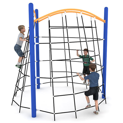 Bộ leo dây tam giác 3 trụ cho trẻ vui chơi vận động