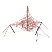 Bộ leo dây vận động nhện hình tháp đôi cho sân chơi trẻ em