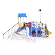 Nhà chòi cầu trượt kèm leo dây ANK - 013