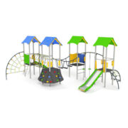 Nhà chòi cầu trượt kèm leo dây ANK - 019