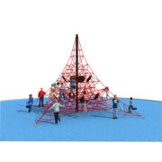 Tháp dây leo nhện đơn cỡ lớn có tấm trợ nghỉ cho bé vui chơi ngoài trời