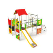 Bộ cầu trượt liên hoàn kèm leo dây 1 khối ANK - 027