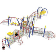 Bộ vận động thể chất leo dây ngoài trời kèm thang leo cho bé