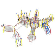 Bộ vận động thang leo kèm leo dây ngoài trời cho bé