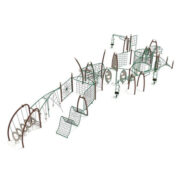 Bộ vận động thang leo kèm leo dây ngoài trời cho trẻ em vui chơi