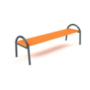 Ghế công viên không tựa chân trụ cong giá rẻ cho sân chơi ngoài trời