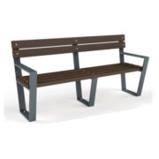 Ghế công viên nan nhựa HDPE sơn giả gỗ giá rẻ cho công viên công cộng