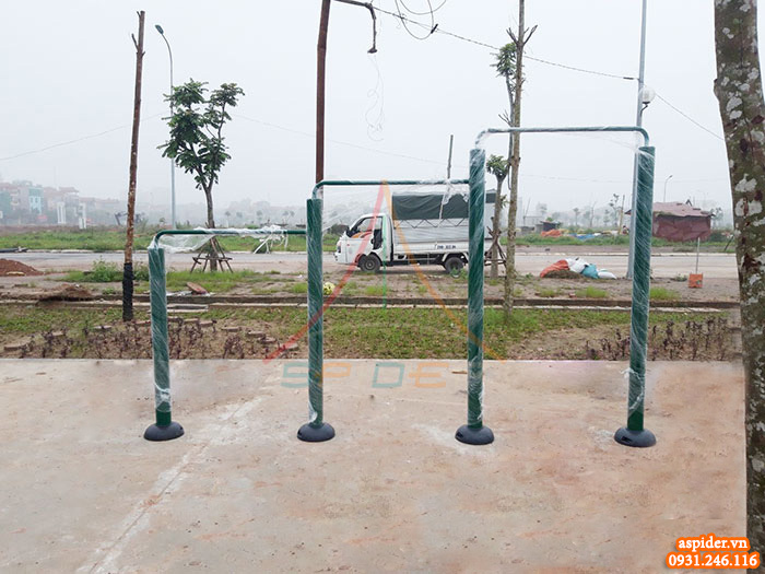 Lắp đặt dụng cụ thể dục ngoài trời cho công viên chung cư tại Bắc Giang