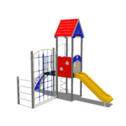 Nhà chòi cầu trượt kèm leo dây ANK - 040