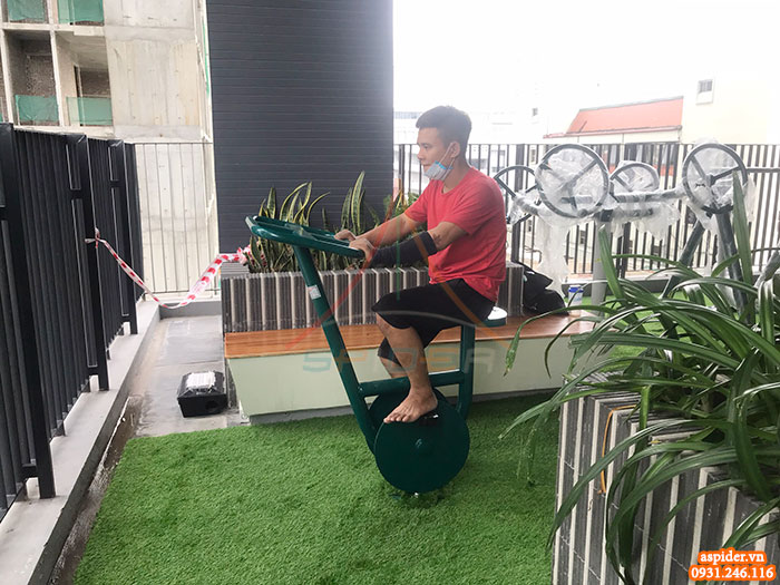 Lắp đặt thiết bị thể dục thể thao ngoài trời cho tòa nhà Suco tại Hà Nội