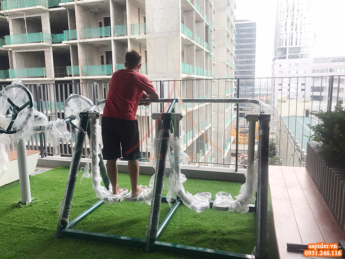 Lắp đặt thiết bị thể dục thể thao ngoài trời cho tòa nhà Suco tại Hà Nội