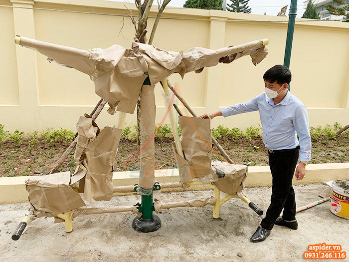 Thi công lắp đặt dụng cụ thể dục ngoài trời cho nhà văn hóa tại tỉnh Hải Dương