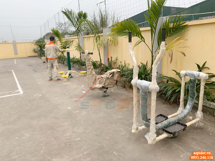 Lắp đặt máy tập thể dục thể thao ngoài trời cho sân nhà văn hóa tại Ninh Bình