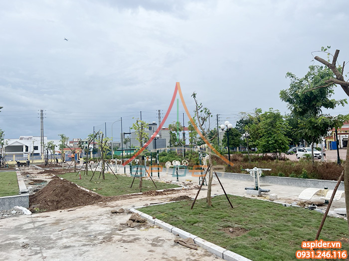 Thi công lắp đặt thiết bị thể dục ngoài trời cho công viên tại Vĩnh Phúc
