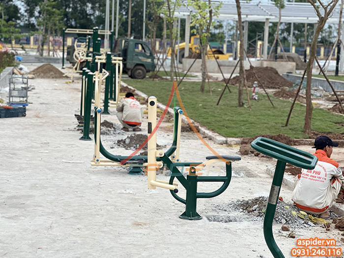 Thi công lắp đặt thiết bị thể dục ngoài trời cho công viên tại Vĩnh Phúc